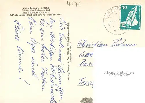 AK / Ansichtskarte Labbeck Math. Bongarts u. Sohn Baeckerei u. Lebensmittel Labbeck