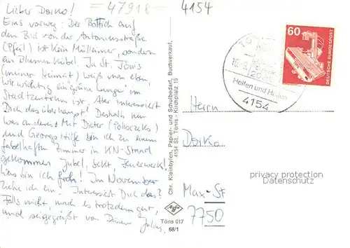 AK / Ansichtskarte Toenis_St Kirchplatz Kirchenfeld Krankenhaus Antoniusstrasse Toenis_St