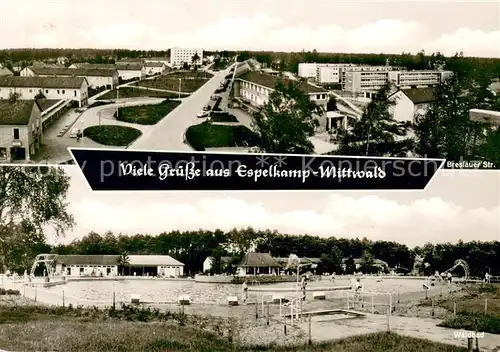 AK / Ansichtskarte Espelkamp Breslauer Strasse und Waldbad Espelkamp