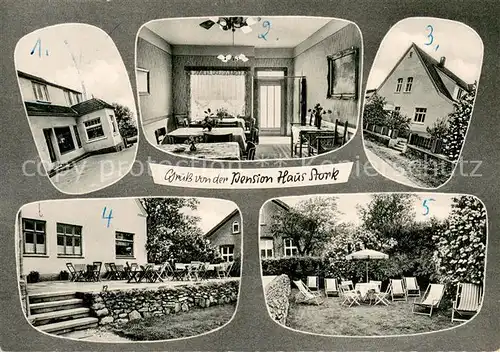 AK / Ansichtskarte Holzhausen_Luebbecke Pension Haus Stork Innen und Aussen Holzhausen Luebbecke