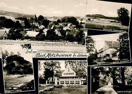 AK / Ansichtskarte Bad_Holzhausen_Luebbecke Burgruine Limburg Kurhaus Holsing Schloss Crollage Bad_Holzhausen_Luebbecke