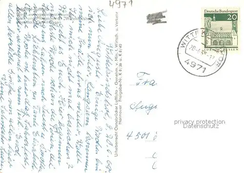 AK / Ansichtskarte Oeynhausen_Bad Fliegeraufnahme Pflegeanstalt Wittekind  Oeynhausen_Bad