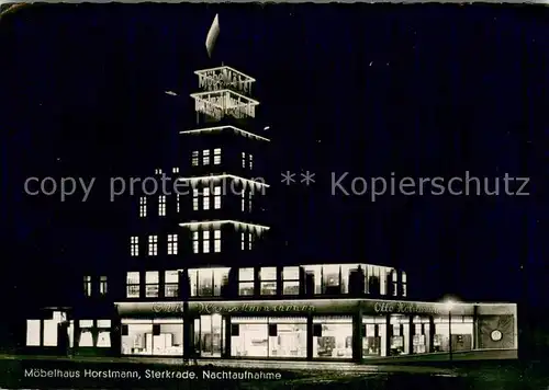 AK / Ansichtskarte Sterkrade Moebelhaus Horstmann Nachtaufnahme Sterkrade