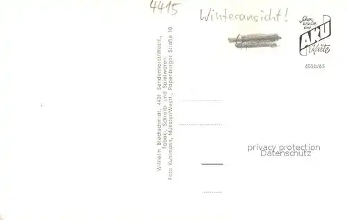 AK / Ansichtskarte Sendenhorst Festtagsgruesse Kirche Im Winter Sendenhorst