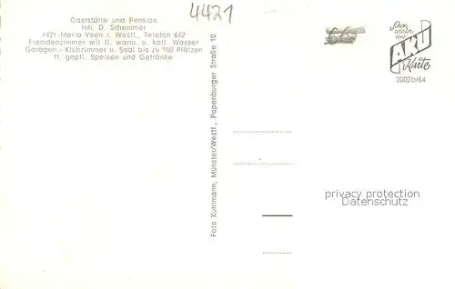 AK / Ansichtskarte Maria_Veen Kath. Kirche In der Heide waldkapelle Benediktushof Maria_Veen