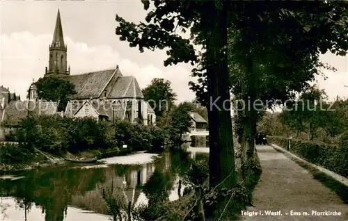 AK / Ansichtskarte Telgte_Warendorf Ems m. Pfarrkirche Telgte Warendorf