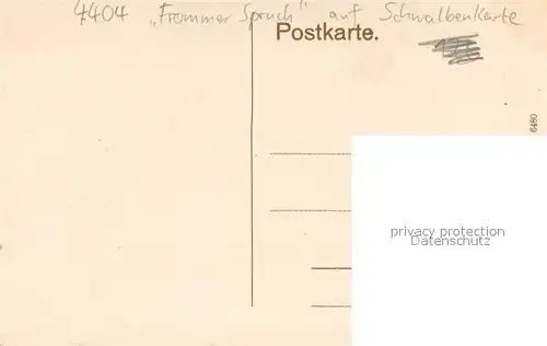 AK / Ansichtskarte Telgte_Warendorf Frommer Spruch auf Schwalbenkarte Telgte Warendorf