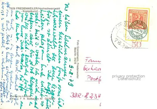 AK / Ansichtskarte Friedenweiler Kneippkurort im Schwarzwald Friedenweiler