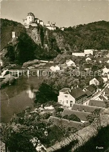 AK / Ansichtskarte Vranov_nad_Dyji Schloss Frain ueber dem Tal des Thayaflusses Vranov_nad_Dyji
