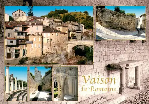AK / Ansichtskarte Vaison la Romaine_Vaucluse Pont Gallo Romain Amphitheatre Cloitre Cathedrale Notre Dame de Nazareth Beffroi Vaison la Romaine