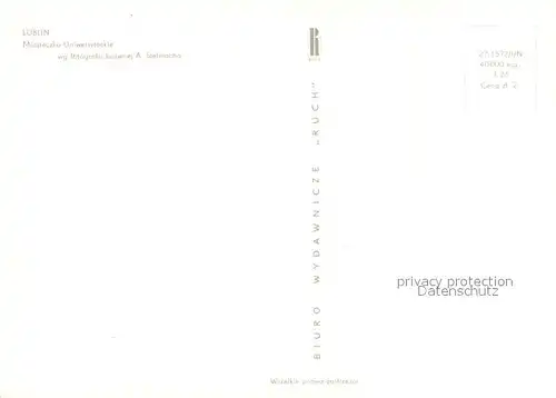 AK / Ansichtskarte Lublin Miasteczko Uniwersyteckie Universitaet Denkmal Lublin