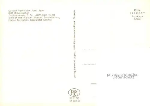 AK / Ansichtskarte Braeuningshof Gasthof Fischkueche Braeuningshof