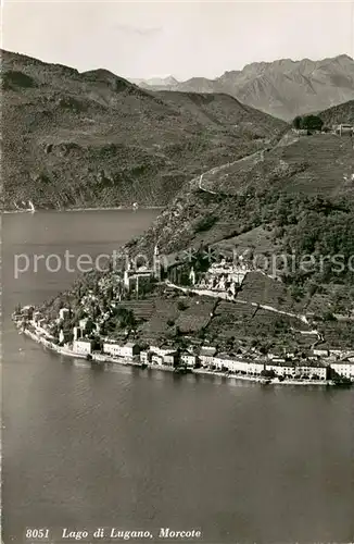 AK / Ansichtskarte Morcote_Lago_di_Lugano Fliegeraufnahme Morcote_Lago_di_Lugano