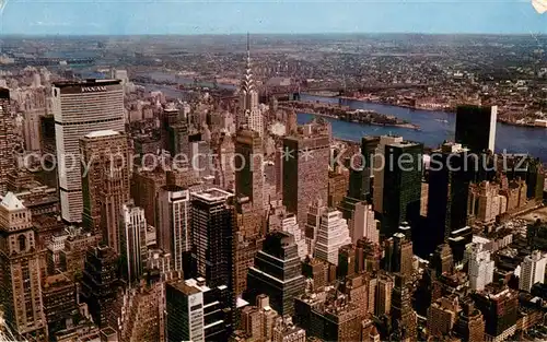 AK / Ansichtskarte New_York_City PanAm Building Chrysler Building United Nations and East River New_York_City