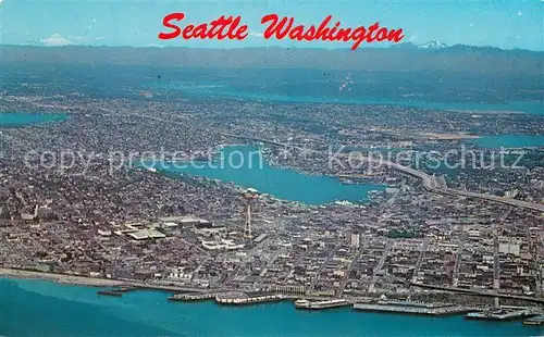AK / Ansichtskarte Seattle The waterfront Air view 