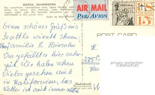 AK / Ansichtskarte Seattle The waterfront Air view 