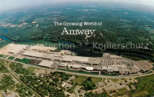 AK / Ansichtskarte Michigan_US State Amway World Headquarters Aerial view Michigan_US State