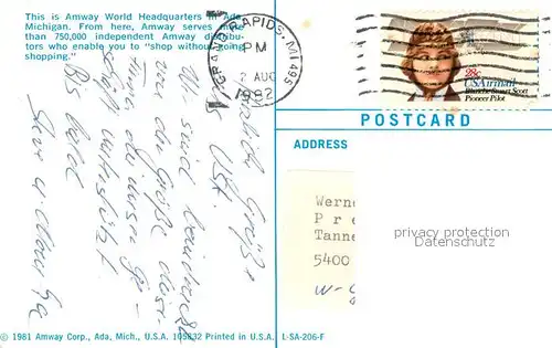 AK / Ansichtskarte Michigan_US State Amway World Headquarters Aerial view Michigan_US State