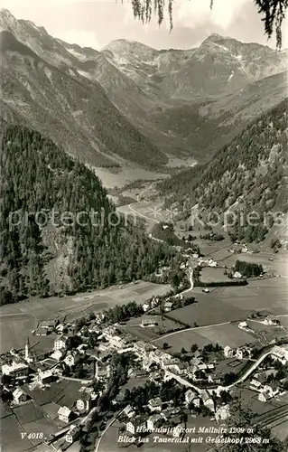 AK / Ansichtskarte Mallnitz_Kaernten Blick ins Tauerntal mit Geiselkopf Fliegeraufnahme Mallnitz Kaernten