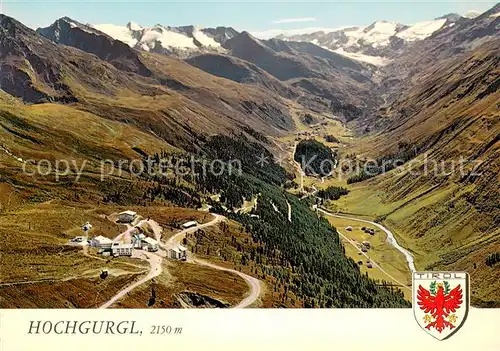 AK / Ansichtskarte Hochgurgl mit Obergurgl und Schafkogel Fliegeraufnahme Hochgurgl