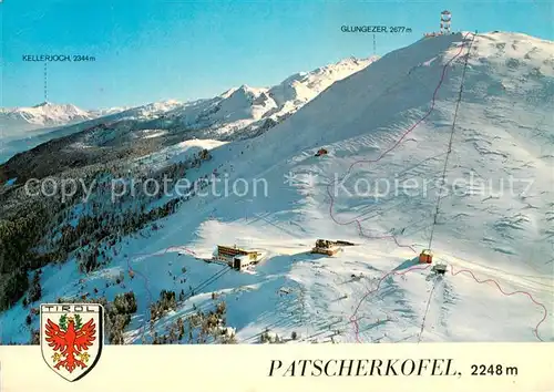 AK / Ansichtskarte Patscherkofel Seilbahn Bergstation Patscherkofel Schutzhaus Fliegeraufnahme Patscherkofel