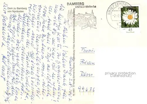 AK / Ansichtskarte Bamberg Stadtzentrum mit Dom Bamberg