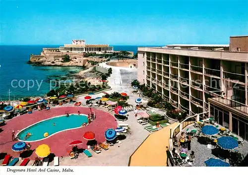 AK / Ansichtskarte Malta__Insel Dragonara Hotel and Casino Swimming Pool Kueste 