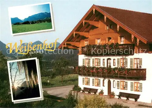 AK / Ansichtskarte Inzell Weissenhof Gaestezimmer Ferienwohnungen Landschaftspanorama Alpen Inzell