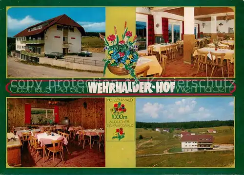 AK / Ansichtskarte Wehrhalden Gasthaus Pension Wehrhalder Hof Gaststube Panorama Wehrhalden