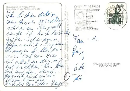 AK / Ansichtskarte Oberstaufen Schrothkurort Wintersportplatz Allgaeuer Alpen Oberstaufen