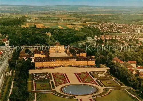 AK / Ansichtskarte Ludwigsburg_Wuerttemberg Residenzschloss mit Schloss Favorite Ludwigsburg Wuerttemberg
