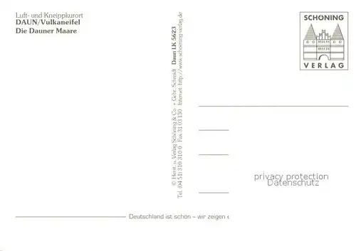 AK / Ansichtskarte Daun_Eifel Dauner Maare Daun_Eifel