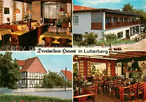 AK / Ansichtskarte Lutterberg Landgasthof Hotel Deutsches Haus Gastraum Lutterberg