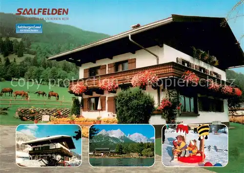 AK / Ansichtskarte Saalfelden_Steinernes_Meer Gaestehaus Pension Mayr im Sommer und Winter Saalfelden_Steinernes