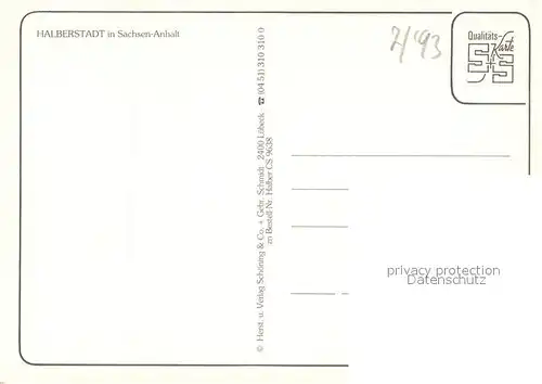 AK / Ansichtskarte Halberstadt Stadtpanorama Halberstadt