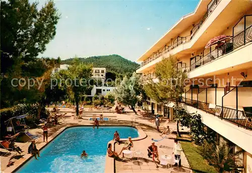 AK / Ansichtskarte Paguera_Mallorca_Islas_Baleares Hotel Nilo Swimming Pool Paguera_Mallorca