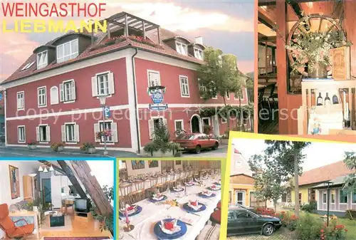 AK / Ansichtskarte Sankt_Peter_Ottersbach Weingasthof Liebmann Gastraum Festsaal Sankt_Peter_Ottersbach