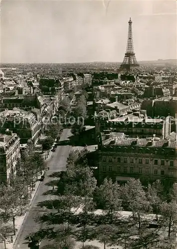 AK / Ansichtskarte Paris_75 La Tour Eiffel vue de la Plateforme de l Arc de Triomphe de l Etoile 