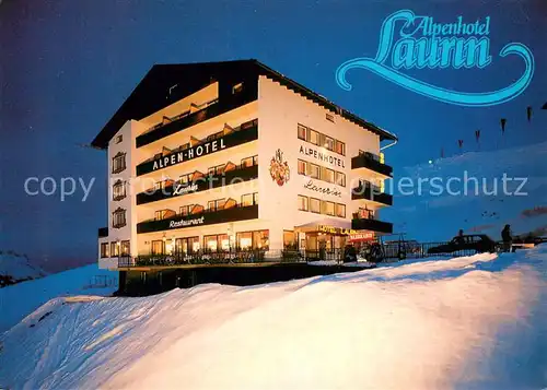 AK / Ansichtskarte Hochgurgl Alpenhotel Laurin Berghotel oetztaler Alpen Nachtaufnahme Hochgurgl