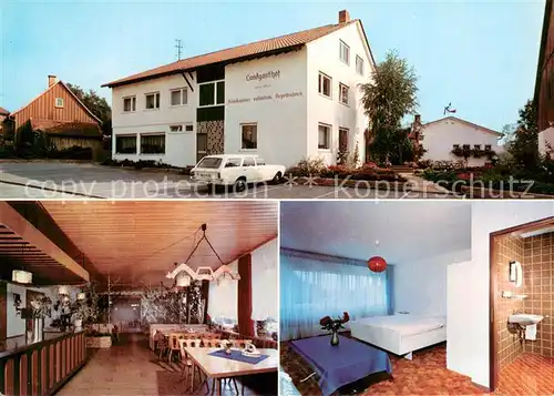 AK / Ansichtskarte Marktlustenau Landgasthof Hirsch Gaststube Fremdenzimmer Marktlustenau