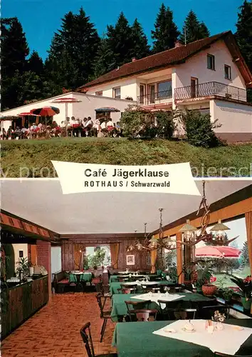 AK / Ansichtskarte Rothaus_Grafenhausen Cafe Jaegerklause Gaststube Rothaus Grafenhausen