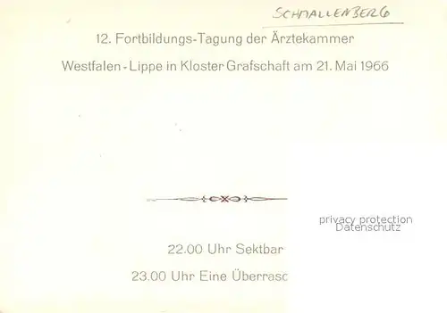 AK / Ansichtskarte Grafschaft_Schmallenberg Tagungsstaette im Kloster Fortbildungstagung der aerztekammer Westfalen Lippe 