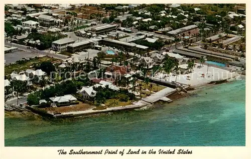 AK / Ansichtskarte Key_West The Southernmost Point of Land in the United States aerial view 