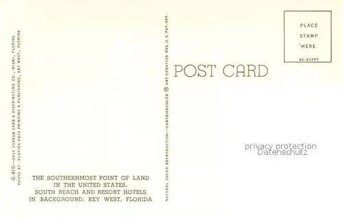 AK / Ansichtskarte Key_West The Southernmost Point of Land in the United States aerial view 