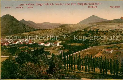 AK / Ansichtskarte Annweiler_Trifels Annweilers Berge Annweiler_Trifels