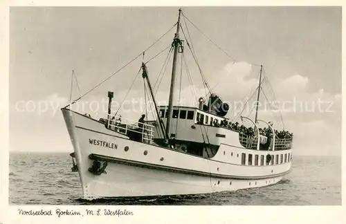 AK / Ansichtskarte Borkum M. S. Westfalen Borkum