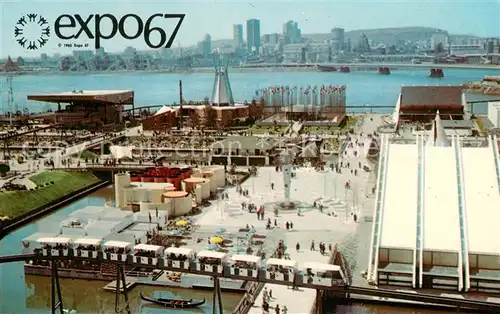 AK / Ansichtskarte Montreal_Quebec Expo 67 Pavillon des Indiens du Canada Pavillon Nations Unies Gratte Ciel Montreal Quebec