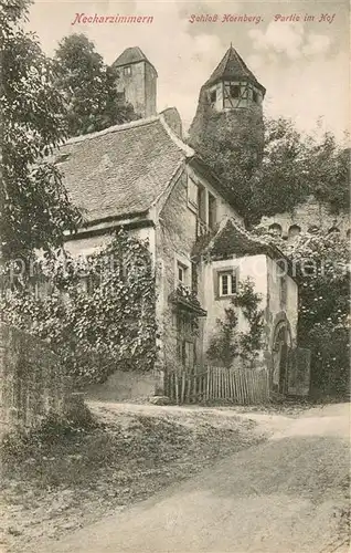 AK / Ansichtskarte Neckarzimmern Schloss Hernegg Parie am Hof Neckarzimmern