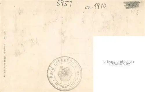 AK / Ansichtskarte Neckarzimmern Schloss Hernegg Parie am Hof Neckarzimmern