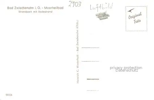 AK / Ansichtskarte Bad_Zwischenahn Fliegeraufnahme Strandpark mit Badestrand Bad_Zwischenahn